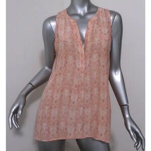 Joie peach colored snakeskin print sleeveless blouse, XS